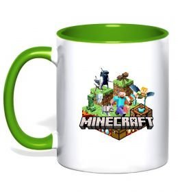 Чашка з кольоровою ручкою Minecraft