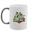 Чашка з кольоровою ручкою Minecraft Срібло фото