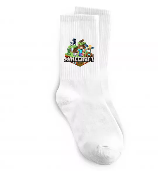 Носки Minecraft Белый фото