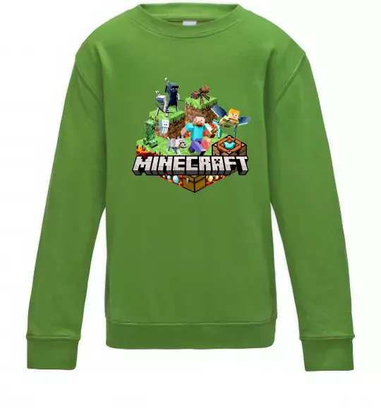 Дитячий світшот Minecraft Лаймовий фото