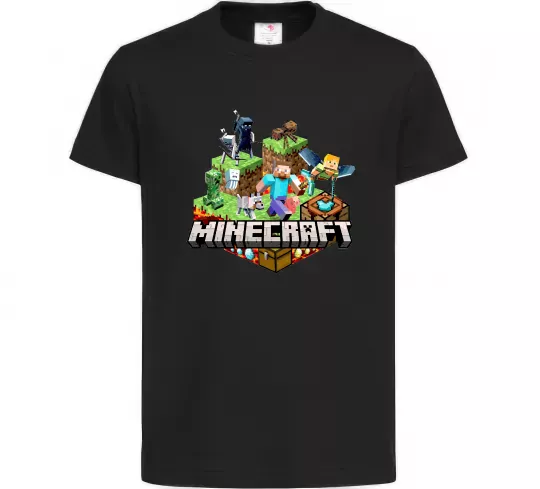 Дитяча футболка Minecraft Чорний фото