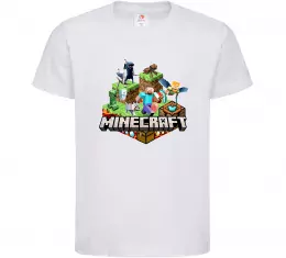 Дитяча футболка Minecraft Білий фото