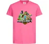Дитяча футболка Minecraft Яскраво-рожевий фото