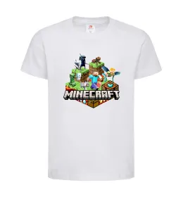 Детская футболка Minecraft Белый фото