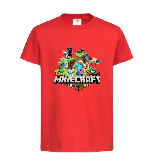 Детская футболка Minecraft Красный фото