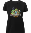 Жіноча преміум футболка Minecraft Чорний фото