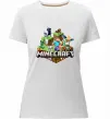 Жіноча преміум футболка Minecraft Білий фото