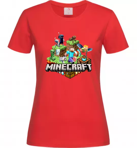 Жіноча футболка Minecraft Червоний фото