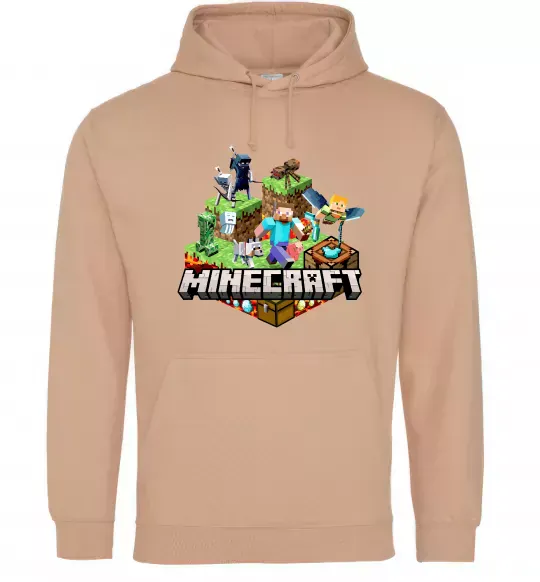 Мужская толстовка (худи) Minecraft Песочный фото