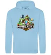 Чоловіча толстовка (худі) Minecraft Блакитний фото