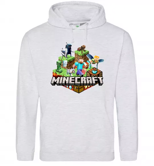 Жіноча толстовка (худі) Minecraft Сірий меланж фото