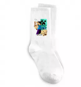 Шкарпетки Майнкрафт зомбі Білий фото