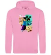 Женская толстовка (худи) Майнкрафт зомбі Розовый фото