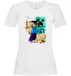 Жіноча футболка Майнкрафт зомбі Білий фото