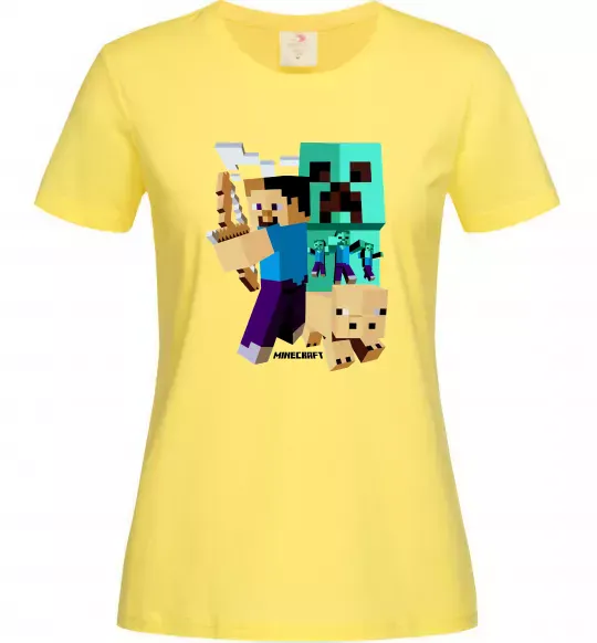 Жіноча футболка Майнкрафт зомбі Лимонний фото