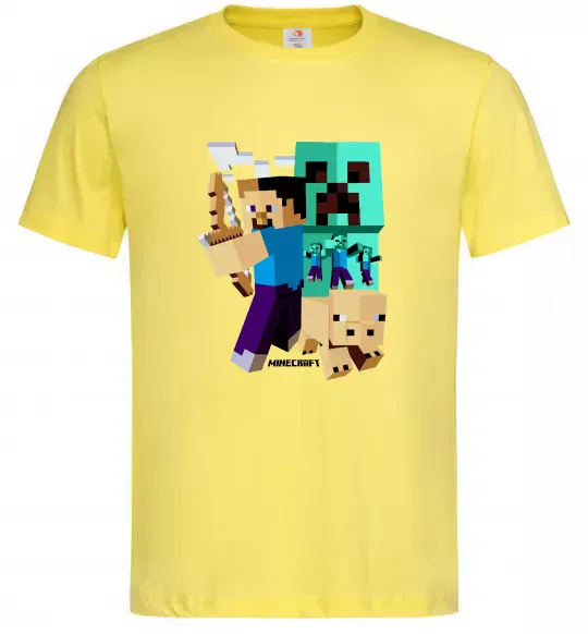 Чоловіча футболка Майнкрафт зомбі Лимонний фото