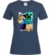 Жіноча футболка Майнкрафт зомбі Темно-синій фото