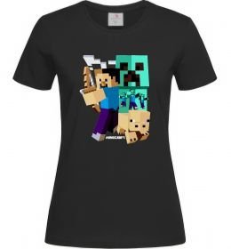 Женская футболка Майнкрафт зомбі