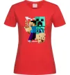 Жіноча футболка Майнкрафт зомбі Червоний фото