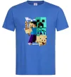 Чоловіча футболка Майнкрафт зомбі Яскраво-синій фото