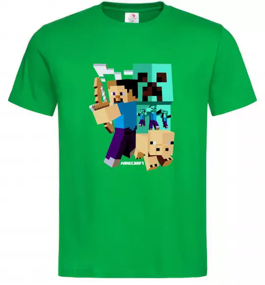 Чоловіча футболка Майнкрафт зомбі Зелений фото