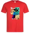 Чоловіча футболка Майнкрафт зомбі Червоний фото