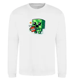 Світшот Tiny creeper Білий фото