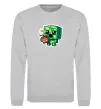 Свитшот Tiny creeper Серый меланж фото