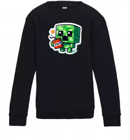 Дитячий світшот Tiny creeper Чорний фото