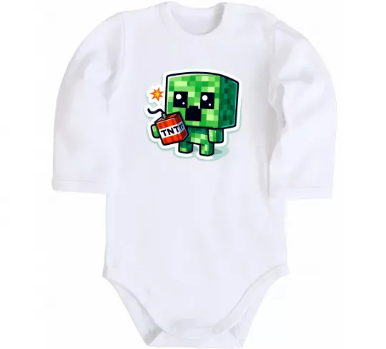 Дитячий бодік Tiny creeper Білий фото