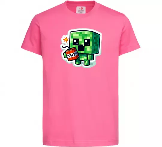 Детская футболка Tiny creeper Ярко-розовый фото