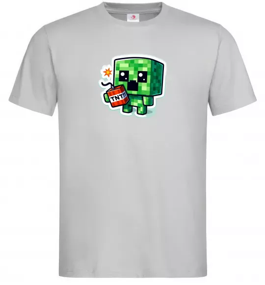 Чоловіча футболка Tiny creeper Сірий фото