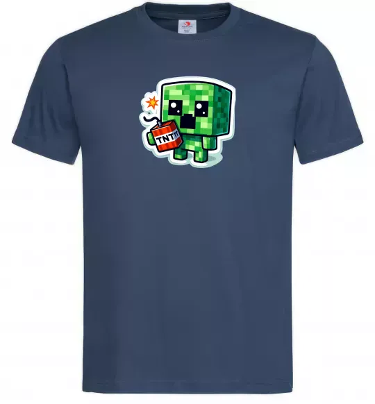Чоловіча футболка Tiny creeper Темно-синій фото