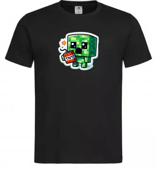 Чоловіча футболка Tiny creeper Чорний фото