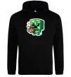 Мужская толстовка (худи) Tiny creeper Черный фото