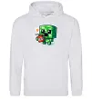 Мужская толстовка (худи) Tiny creeper Серый меланж фото