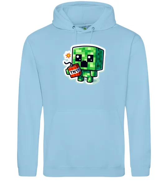 Чоловіча толстовка (худі) Tiny creeper Блакитний фото