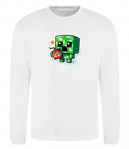 Свитшот Tiny creeper Белый фото