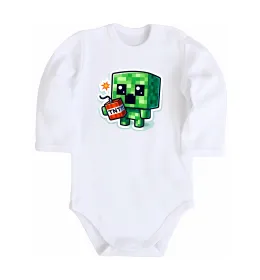 Дитячий бодік Tiny creeper Білий фото