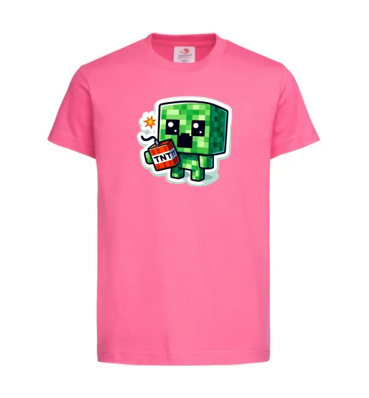 Детская футболка Tiny creeper Ярко-розовый фото