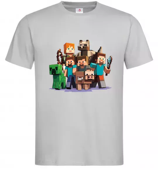 Чоловіча футболка Steeve Alexa Сірий фото