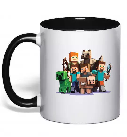 Чашка з кольоровою ручкою Steeve Alexa Чорний фото