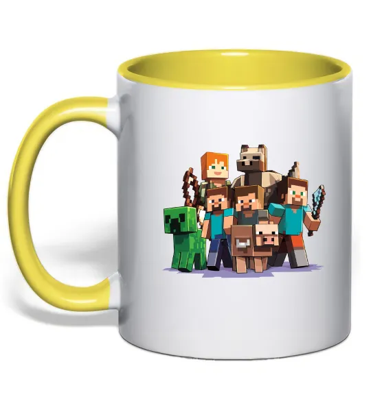 Чашка з кольоровою ручкою Steeve Alexa Лимонний фото