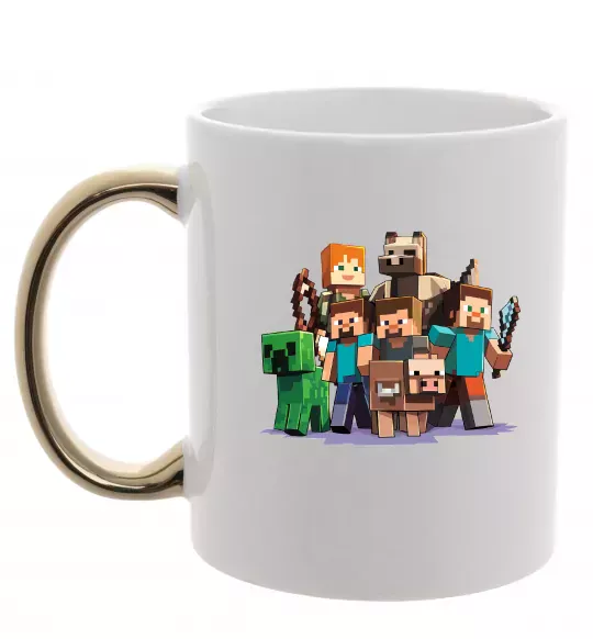 Чашка з кольоровою ручкою Steeve Alexa Золото фото