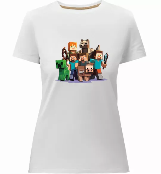 Женская премиум футболка Steeve Alexa Белый фото