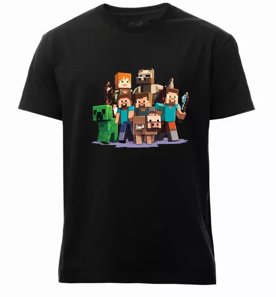 Чоловіча преміум футболка Steeve Alexa Чорний фото