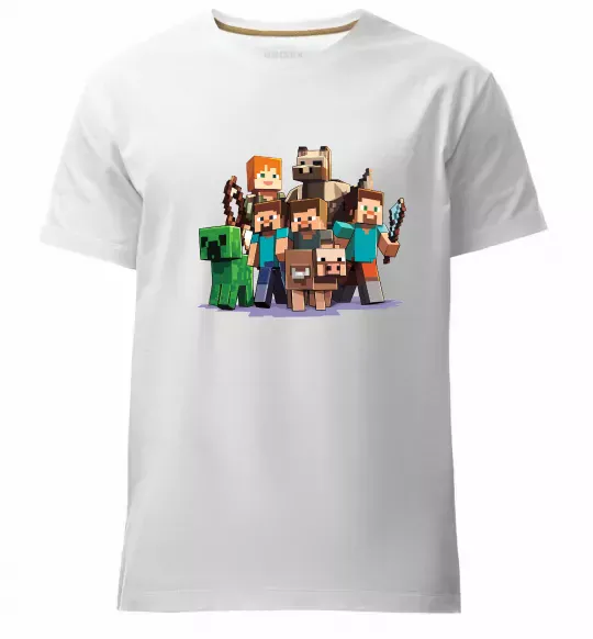 Чоловіча преміум футболка Steeve Alexa Білий фото