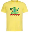 Мужская футболка My birthday Minecraft Лимонный фото