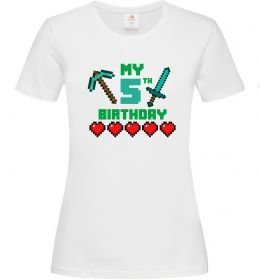 Женская футболка My birthday Minecraft