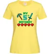 Женская футболка My birthday Minecraft Лимонный фото